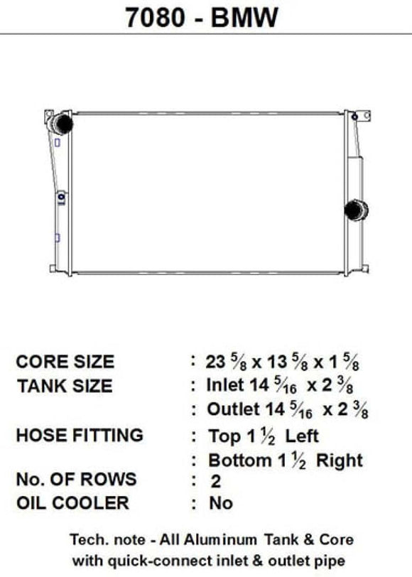 CSF BMW 2 Series (F22/F23) / BMW 3 Series (F30/F31/F34) / BMW 4 Series (F32/F33/F36) M/T Radiator
