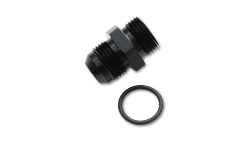 Vibrant -6AN Flare to AN Straight Cut Thread (9/16-18) w/ O-Ring Adapter Fitting - 0