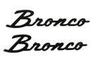 Ford Racing 2021+ Bronco Classic Script Fender Badges - Matte Black (Pair)-1