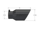 MBRP Universal Tip 6 O.D. Dual Wall Angled 4 inlet 12 length - Black Finish-3