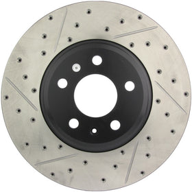 StopTech Power Slot 09-10 Audi A4/A4 Quattro / 08-10 A5 / 10 S4 Front Right Drilled & Slotted Rotor - 0