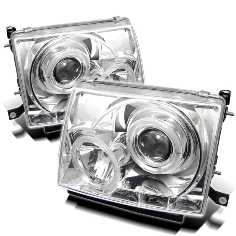 Spyder Toyota Tacoma 97-00 Projector Headlights LED Halo LED Chrome High H1 Low H1 PRO-YD-TT97-HL-C - 0