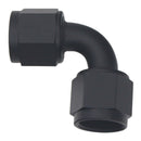 DeatschWerks 8AN Flare Female Swivel 90-Degree to 8AN Flare Female Swivel - Anodized Matte Black-3