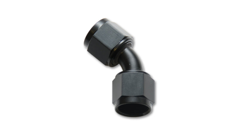 Vibrant -10AN X -10AN Female Flare Swivel 45 Deg Fitting ( AN To AN ) -Anodized Black Only - 0