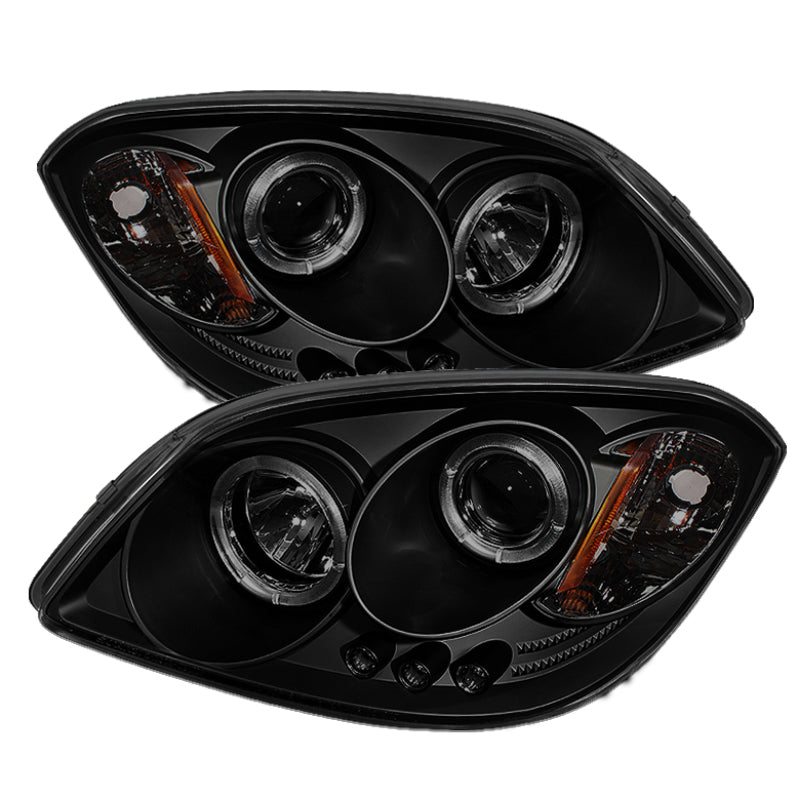 Spyder Chevy Cobalt 05-10 Projector Headlights LED Halo LED Blk Smke PRO-YD-CCOB05-HL-BSM - 0