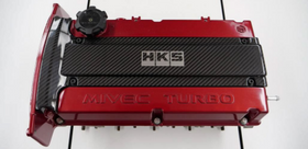 HKS CARBON PLUG COVER 4G63 (Lancer Evolution IV - IX) - 0