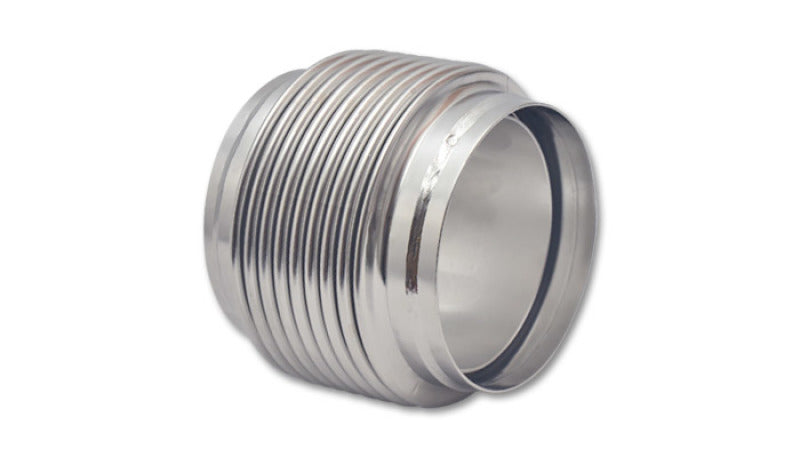 Vibrant SS Bellow Assembly w/ Solid Liner 4in inlet/outlet ID x 4in overall L Electro Polished - 0
