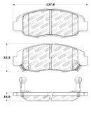 StopTech Street Touring 98-02 Honda Accord Coupe/Sedan Front Brake Pads-5