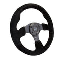 NRG Reinforced Steering Wheel (320mm) Suede w/Black Stitch-2