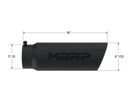 MBRP Universal Tip 6in OD Angled Rolled End 5in Inlet 18in Length Black Finish Exhaust-3