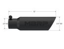 MBRP Universal Tip 3.5 O.D. Dual Wall Angled 2.5 inlet 12 length - Black Finish-3