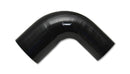 Vibrant 4 Ply Reinforced Silicone 90 degree Transition Elbow - 2.5in I.D. x 2.75in I.D. (BLACK)-2