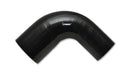 Vibrant 3.5in ID x 4in ID x 3.5in Long Gloss Black Silicone 90 Degree Transition Elbow-1