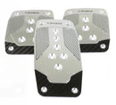 NRG Aluminum Sport Pedal M/T - Silver w/Black Carbon-1