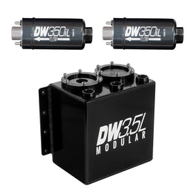 DeatschWerks 3.5L Modular Surge Tank (Incl. 2 DW350iL In-Line Fuel Pump) - 0