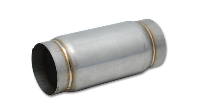 Vibrant SS Race Muffler 4in inlet/outlet x 5in long - 0