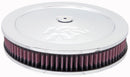K&N 5 1/8in Flange 11in OD 3 1/4in Height w/ Vent Custom Air Cleaner Assembly-1