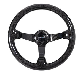 NRG Forged Carbon Fiber Steering Wheel (350mm / 3in. Deep) - 0