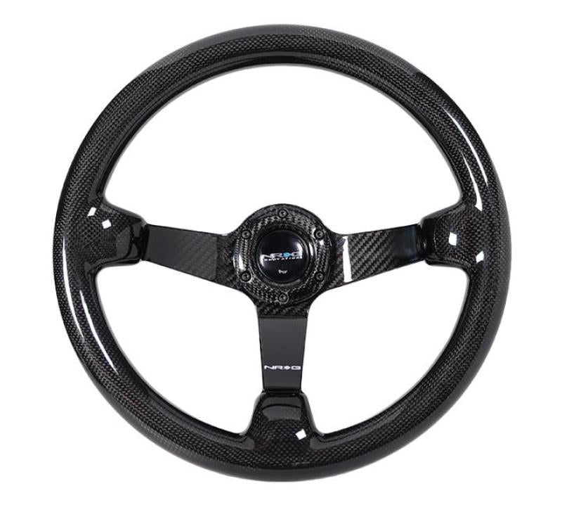 NRG Forged Carbon Fiber Steering Wheel (350mm / 3in. Deep) - 0