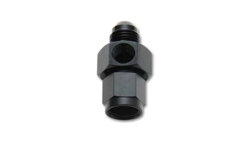 Vibrant -4AN Male to -4AN Female Union Adapter Fitting w/ 1/8in NPT Port - 0