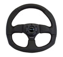 NRG Reinforced Steering Wheel (320mm Horizontal / 330mm Vertical) Leather w/Black Stitching-2