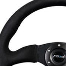 NRG Reinforced Steering Wheel (350mm / 2.5in. Deep)Blk Alcantara Comfort Grip w/4mm Matte Blk Spokes-3