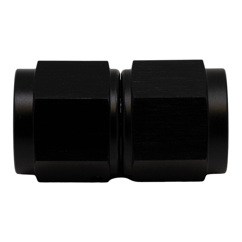 DeatschWerks 8AN Flare Female Swivel to 8AN Flare Female Swivel - Anodized Matte Black - 0