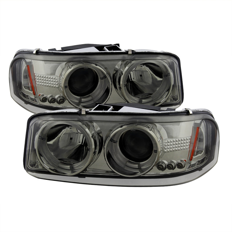 Spyder GMC Sierra 1500/2500/3500 99-06 Projector Headlights LED Halo LED Smoke PRO-YD-CDE00-HL-SMC - 0