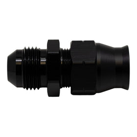 DeatschWerks 8AN Male Flare to 1/2in Hardline Compression Adapter - Anodized Matte Black - 0