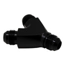 DeatschWerks 8AN Male Flare to 8AN Male Flare to 8AN Male Flare Y Fitting - Anodized Matte Black-2