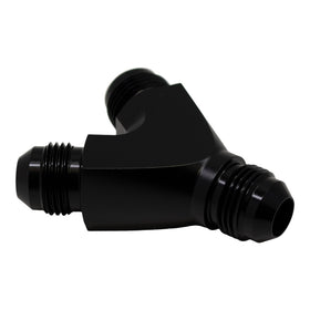 DeatschWerks 8AN Male Flare to 8AN Male Flare to 8AN Male Flare Y Fitting - Anodized Matte Black - 0