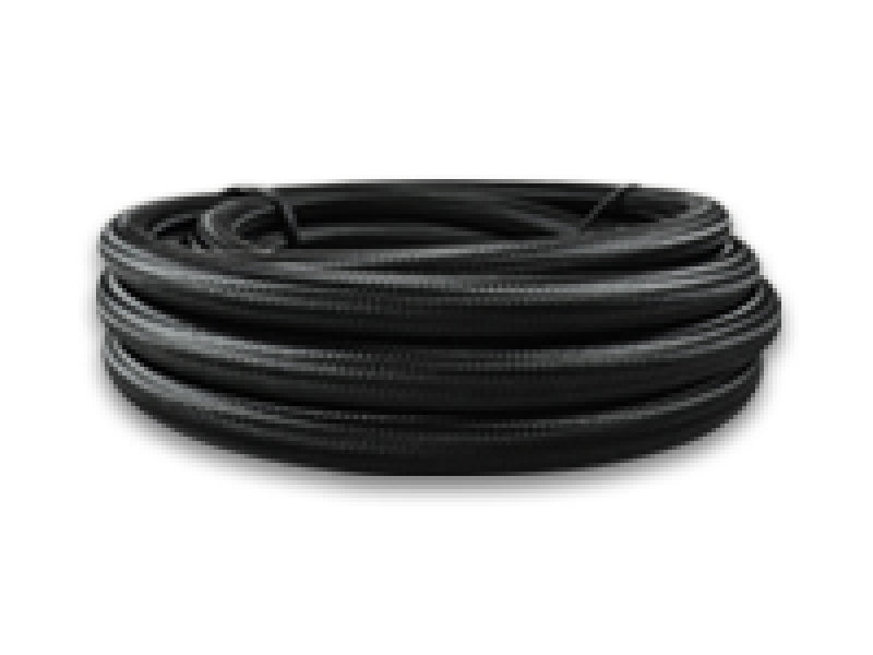Vibrant -6 AN Black Nylon Braided Flex Hose .56in ID (150 foot roll) - 0