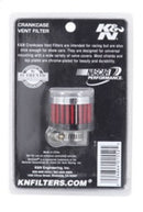 K&N Rubber Base Crankcase Vent Filter - 0.55in Flange ID 1.375in OD 1.125in Height-10