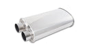 Vibrant Streetpower Oval Muffler 2.50in Inlet/Outlet (Same side)-1
