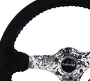 NRG Reinforced Steering Wheel (350mm / 3in. Deep) Blk Suede w/Hydrodipped Digi-Camo Spokes-5