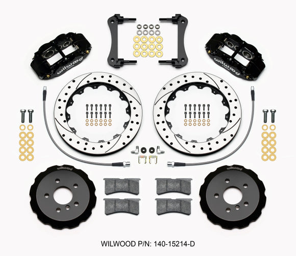 Wilwood Narrow Superlite 6R Front Hat Kit 12.88in Drilled 2014-2015 Mini Cooper w/Lines