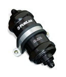 Fuelab 818 In-Line Fuel Filter Standard -6AN In/Out 100 Micron Stainless - Black-1