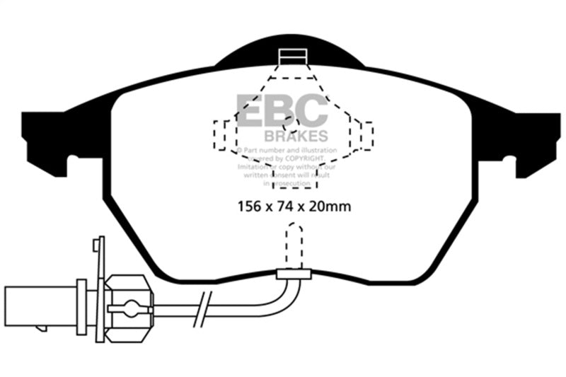 EBC 00-01 Volkswagen Passat 1.8 Turbo Greenstuff Front Brake Pads - 0