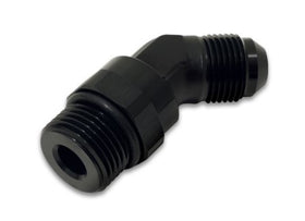 Vibrant -12AN Male to Male -12AN Straight Cut 45 Degree Adapter Fitting - Anodized Black - 0