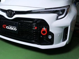 Cusco Folding Tow Hook 2020+ Toyota GR Yaris (GXPA16 GXPA12) Red Steel - 0