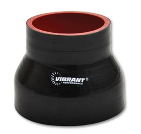 Vibrant 4 Ply Reducer Couper 3in ID x 3.75in ID x 3in Long - Black - 0