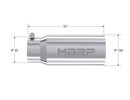 MBRP Universal Tip 5 O.D. Dual Wall Straight 4 inlet 12 length-3
