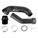 16-20 BMW L6-3.0L/ Turbo/ Twin Turbo/L4-2.0L/ L6-2.5L Wrinkle Black Turbo SES Intercooler Pipes-5