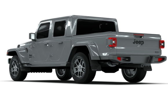 Rally Armor 19-25 Jeep JT Gladiator (Mojave/Rubicon) Black Mud Flap w/Army Green Logo