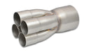 Vibrant 4-1 SS Merge Collectors (2in Inlet Slipover ID 3-1/2in Merge Outlet OD) - Sold Individually-2