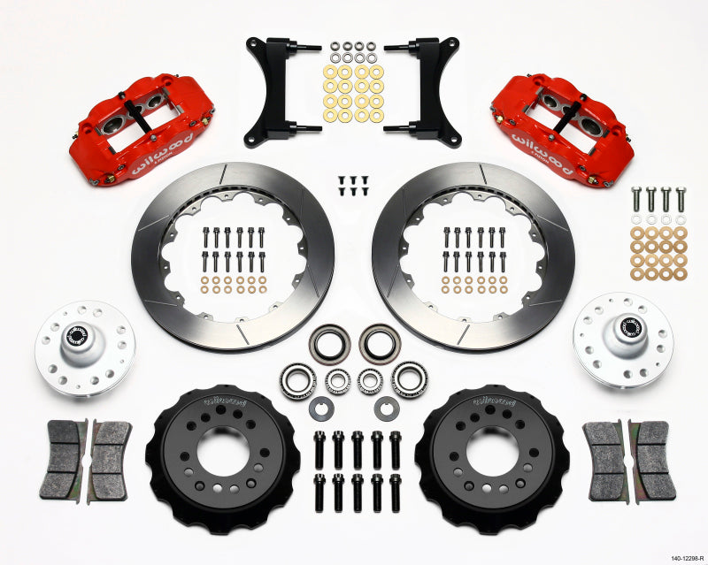 Wilwood Narrow Superlite 6R Front Hub Kit 12.88in Red 79-87 GM G Body - 0
