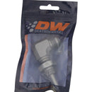 DeatschWerks 8AN Male Flare To 5/16in. Male Barb Bulkhead Adapter 90-Degree (Incl. Nut)-5