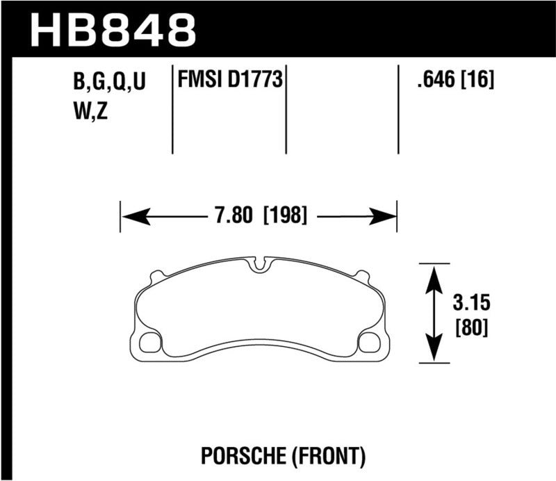 Hawk 14-19 Porsche 911 GT3/GT3 RS / 2016 Porsche Cayman GT4 HPS 5.0 Front Brake Pads - 0