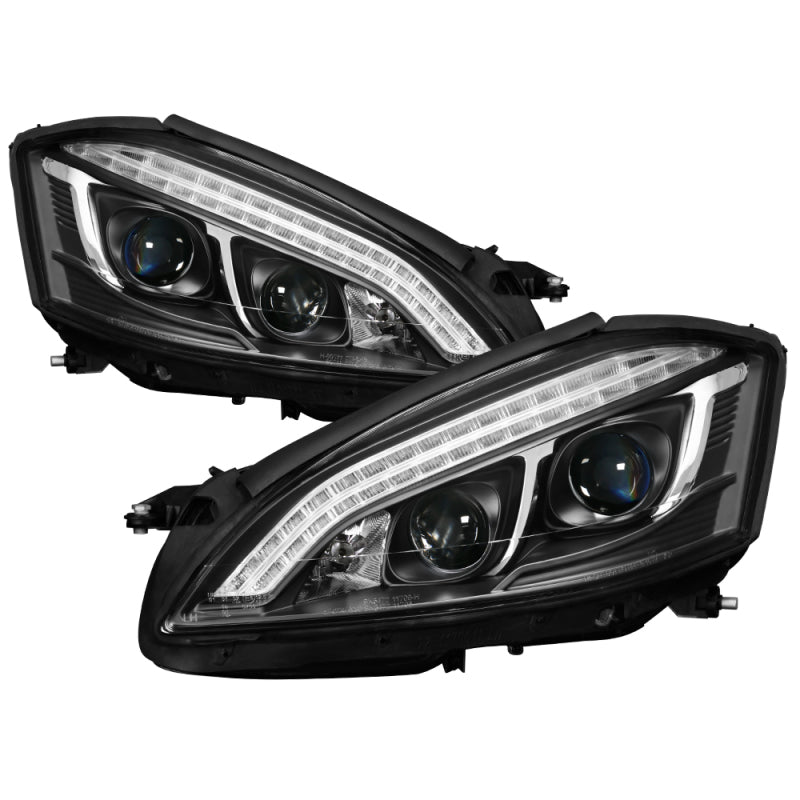 Spyder Mercedes W221 S Class 07-09 Headlights - HID Model Only - Black PRO-YD-MBW22107-HID-DRL-BK - 0