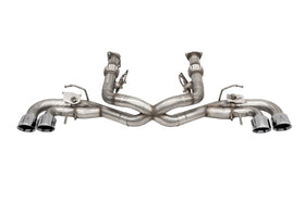 Corsa 2020-2025 Corvette C8 3in Valved Cat-Back 4.5in Pol Quad Tips - Fits Factory NPP Exhaust